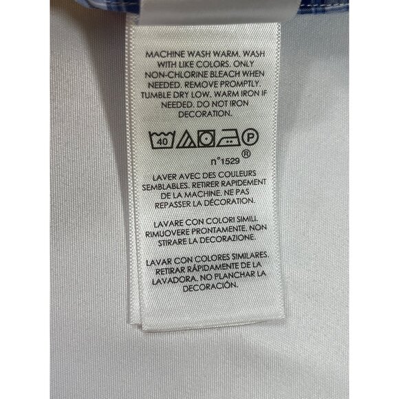 Ralph Lauren SKU 7540 Mens Blue and White Plaid Dress Shirt Size L - Picture 13 of 13